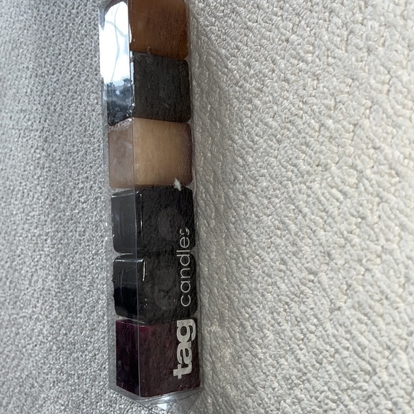 Earth tone candles, set of 6 square candles, never used - Picture 2 of 3